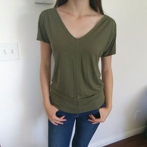 V-neck with cute back!